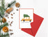 Jingle all the way car and Christmas tree  Christmas Card, Set of 5